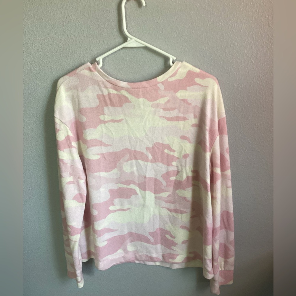 Pink Camouflage Sweater